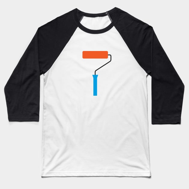 Paint Roller pattern Baseball T-Shirt by VrijFormaat
